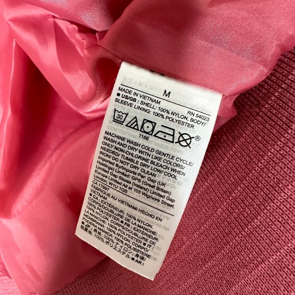 WOMEN'S GAP PINK BOMBER JACKET US SIZE M - Picture 10 of 11